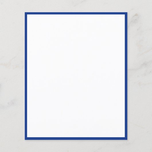 Koninklijk blauw-witte elegante bruinbocht flyer (Achterkant)