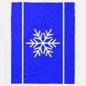 Koninklijk blauw witte sneeuwvlok horizontale stre fleece deken (Voorkant)