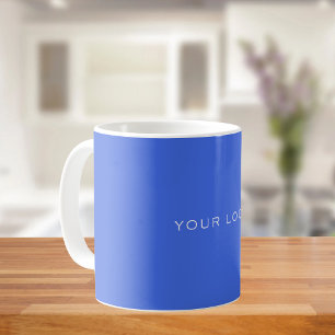 Koninklijk blauw zakelijk logo rechthoekig koffiemok