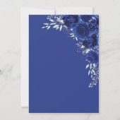 Koninklijk Blauw Zilver Quinceañera Mis Quince 15  Kaart (Achterkant)