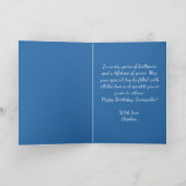 Koninklijk Blauw Zilveren Diamant 90ste Verjaardag Kaart (Binnen)