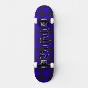 Koninklijk Blauw Zwart Buffalo Schotse Ruit Persoonlijk Skateboard