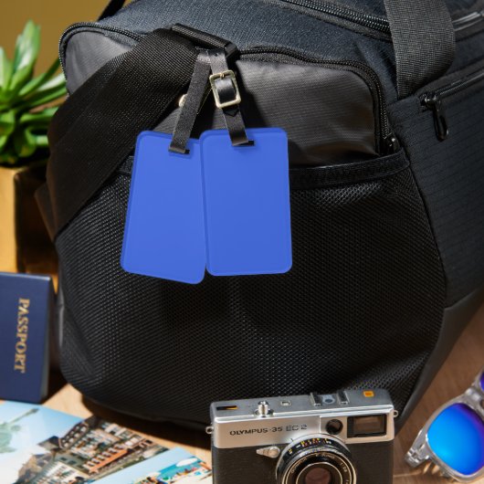 Koninklijk blauwe bagagelabel (Voorkant /achterkant)