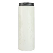 Koninklijk blauwe beige bloemige bruiloft thermosbeker (Achterkant)