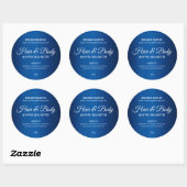 Koninklijk Blauwe Blauwe Boter Spa Ronde Sticker (Vel)