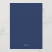 Koninklijk Blauwe Bloeiende Bruiloft Kaart (Achterkant)