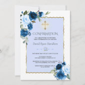 Koninklijk Blauwe Bloem Gouden Kruis Jongensbevest Kaart (Voorkant)