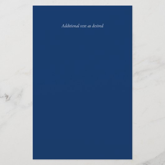 Koninklijk Blauwe Bloemige Budget Trouw Uitnodigin (Achterkant)