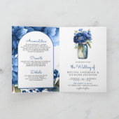 Koninklijk Blauwe Bloemstuk Metsondeel QR Code Bru (Binnen)