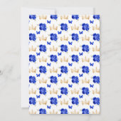 Koninklijk Blauwe Blonde Haren Prinses Verjaardags Kaart (Achterkant)