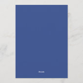Koninklijk Blauwe Botanische Whimsy Bruiloft Kaart (Achterkant)