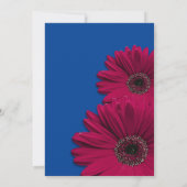 Koninklijk Blauwe Bourgondië Gerbera Daisy Bruilof Kaart (Achterkant)