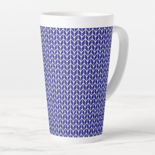 KONINKLIJK BLAUWE BREISEL Hoge Latte Mok (Rechterhoek)