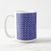 KONINKLIJK BLAUWE BREISEL Hoge Witte Mok (Links)
