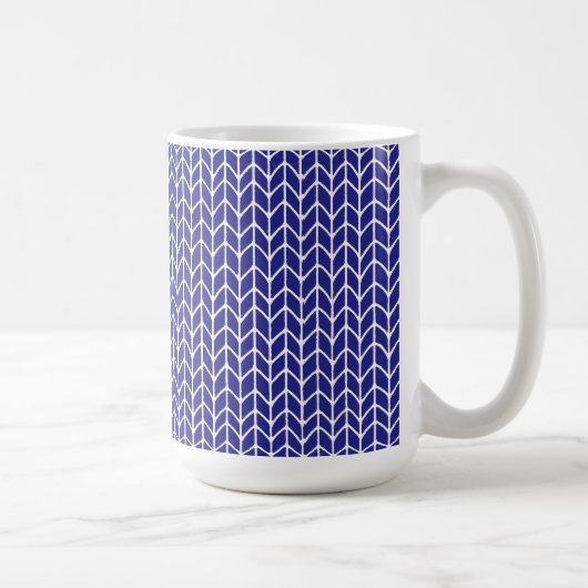 KONINKLIJK BLAUWE BREISEL Hoge Witte Mok (Rechts)
