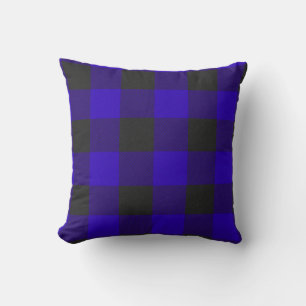 Koninklijk Blauwe Buffalo Plaid Rut Accent Kussen