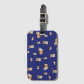Koninklijk Blauwe Corgi Bagagelabel (Voorkant (verticaal))
