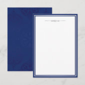 Koninklijk Blauwe Damast Kaart (Voorkant / Achterkant)