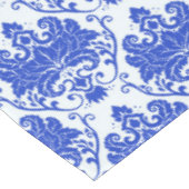 Koninklijk Blauwe Damast Tafelkleed (Gekanteld)