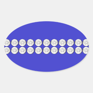 Koninklijk Blauwe Diamant Ovale Sticker