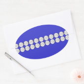 Koninklijk Blauwe Diamant Ovale Sticker (Envelop)
