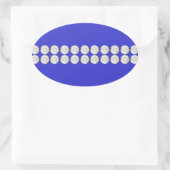 Koninklijk Blauwe Diamant Ovale Sticker (Tas)