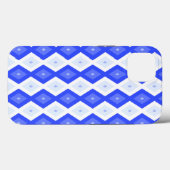 Koninklijk blauwe diamant patroon Case-Mate iPhone Case (Achterkant (horizontaal))