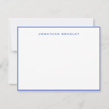 Koninklijk Blauwe Eenvoudige Rand Alle Letters Gro