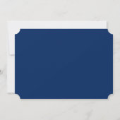 Koninklijk Blauwe en Gouden Afstuderen Kaart (Achterkant)