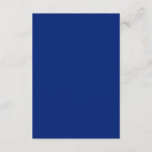 Koninklijk Blauwe en Gouden Huwelijksdetails Informatiekaartje (Achterkant)