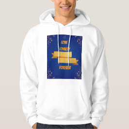 Koninklijk blauwe en gouden trouw T-shirt ontwerp