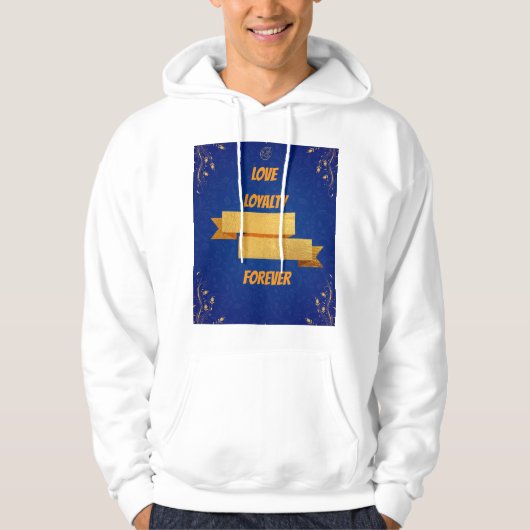 Koninklijk blauwe en gouden trouw T-shirt ontwerp (Voorkant)
