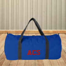 Koninklijk blauwe en rode schoolkleuren en letters