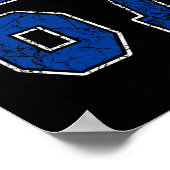 Koninklijk Blauwe En Witte Nummer 67 Jersey Speler Poster (Hoek)