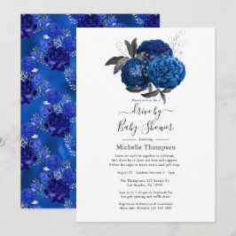Koninklijk Blauwe en Zilveren Bloemrijke Drive By  Kaart