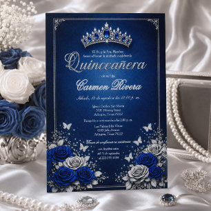 Koninklijk Blauwe en Zilveren Kroon Spaanse Quince Kaart