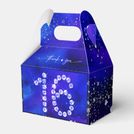 Koninklijk blauwe en zilveren Sweet 16 decoraties Bedankdoosjes