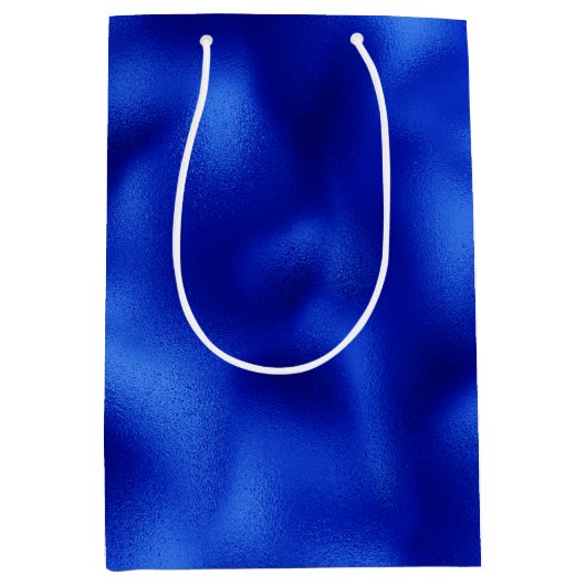 Koninklijk Blauwe Folie Hanukkah Medium Cadeauzakje (Voorkant)