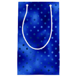 Koninklijk blauwe folie polka stip Hanukkah Klein Cadeauzakje