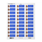 Koninklijk blauwe foto bruiloft retouradres  etiket (Full Sheet)