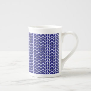 KONINKLIJK BLAUWE GEBREIDE Bone China Mok