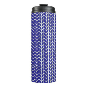 KONINKLIJK BLAUWE GEBREIDE Thermische Tumbler Thermosbeker