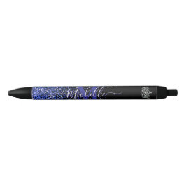 Koninklijk Blauwe Glitz Douanehandtekening Pen