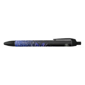 Koninklijk Blauwe Glitz Douanehandtekening Pen (Bovenkant)