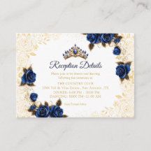 Koninklijk Blauwe Gouden Tiara Rozen Quinceañera
