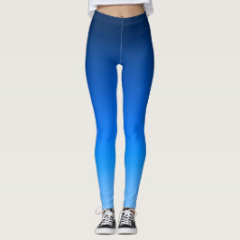 Koninklijk Blauwe Gradiënt Moderne Ombre Sportlegg Leggings