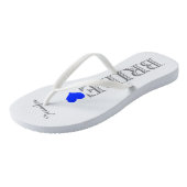 Koninklijk Blauwe Hart Bruid's Teenslippers (Schuin)