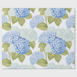 Koninklijk Blauwe Hortensia Tuin Bloemen Inpakpapi Cadeaupapier