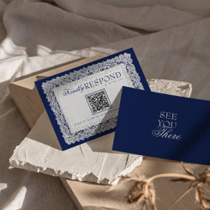 Koninklijk Blauwe Kantwerk Onderlegger Oude Rijkdo RSVP Kaartje