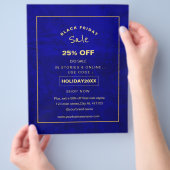 Koninklijk blauwe krab vakantie sale promotie  flyer (Hand)